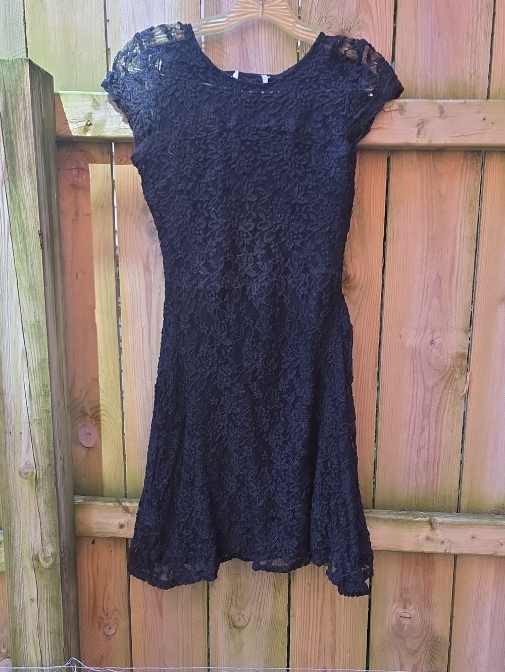 Black Lace Fit-and-Flare Dress - Classic Women's Evening Dress